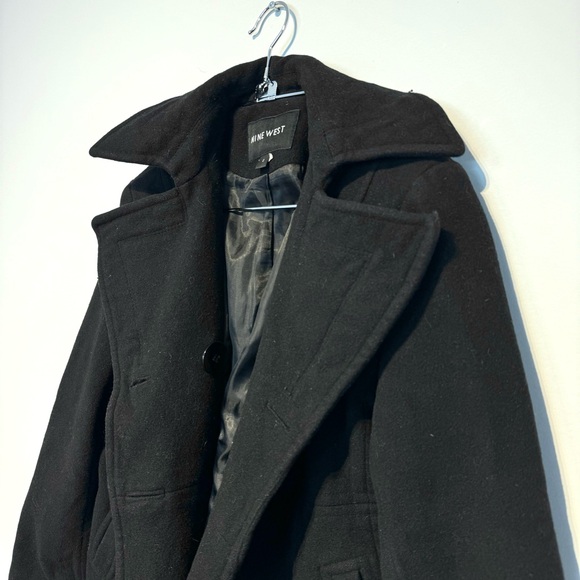 Nine West Short Peacoat Jacket Wool Blend / Black / S- 6 - Picture 4 of 9